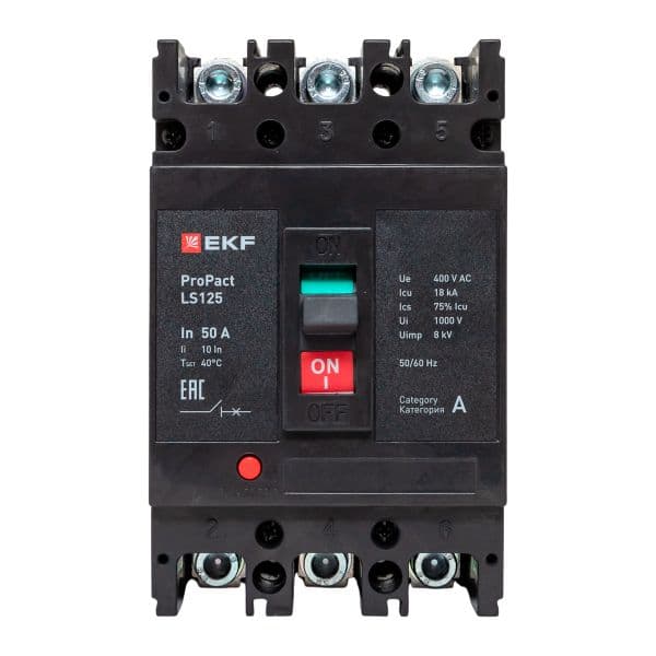 EKF Выключатель автоматический в литом корпусе ProPact LS125 50А 3P 18кА — миниатюра 7