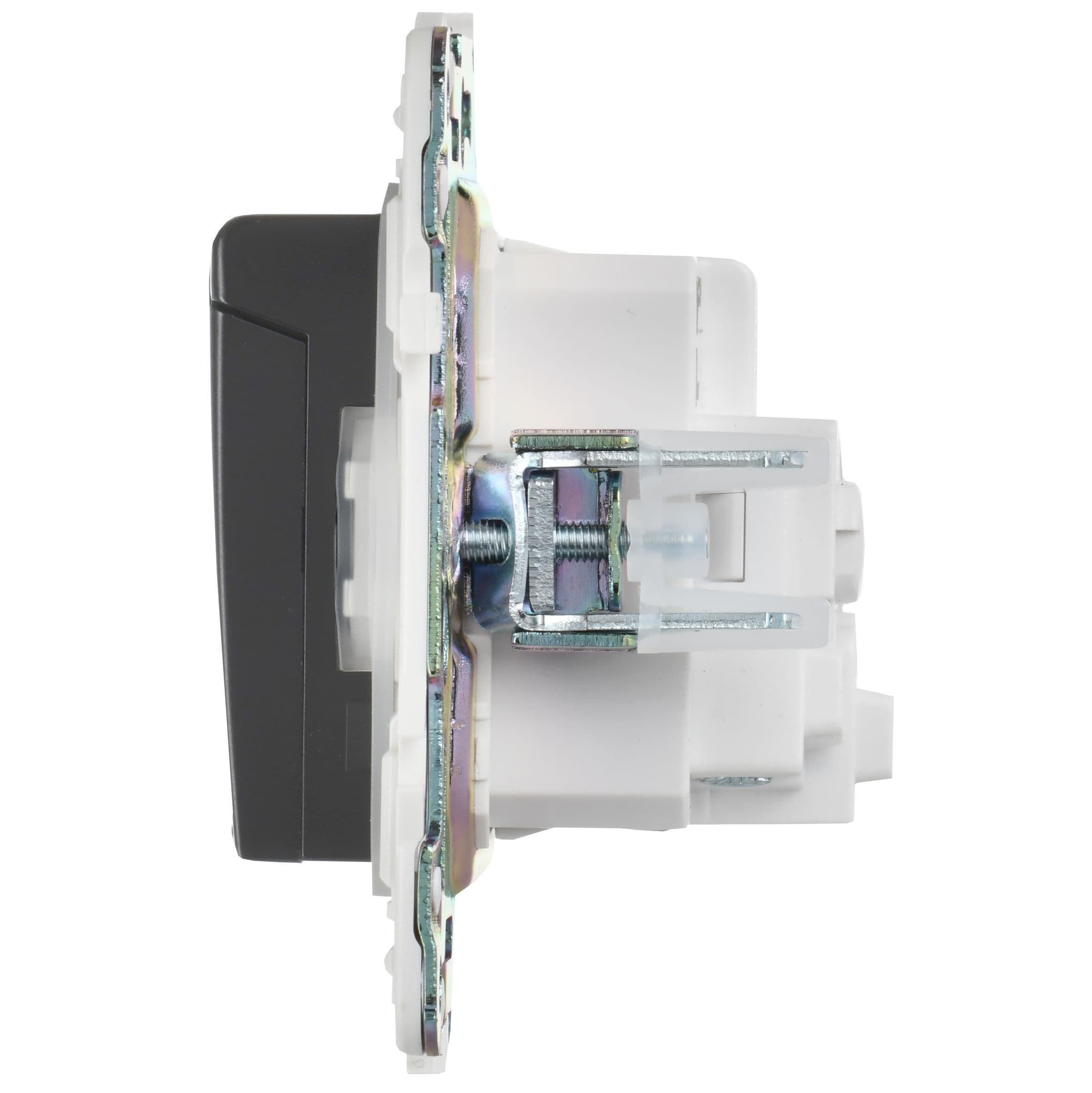IEK SKANDY Графит Розетка с/з с защитными шторками и крышкой 16А IP44 SK-R11G — миниатюра 5