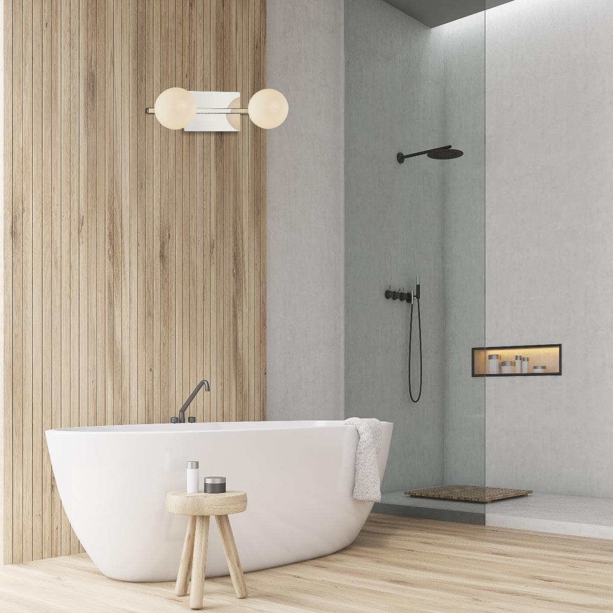 Lumion 4566/2W VINTAGE LN21 хром Бра с выключателем IP44 G9 2*40W 220V ASTRID — миниатюра 4