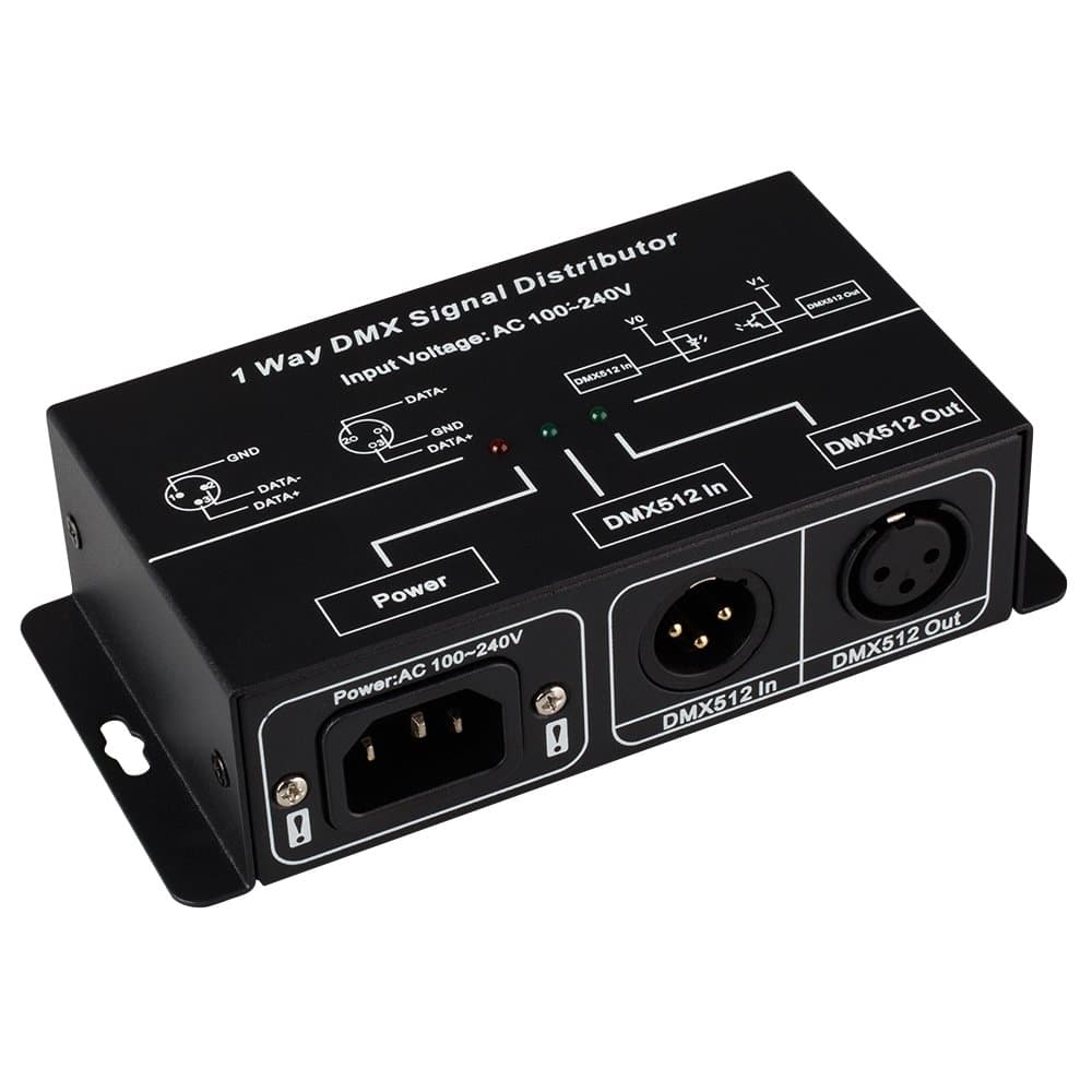 Arlight Усилитель DMX-сигнала LN-DMX-1CH (220V) (IP20 Металл, 1 год) 016921 — миниатюра 1