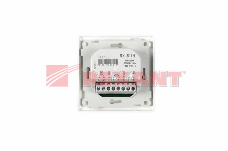 Терморегулятор цифровой RX-511H (белый) (совместим с Legrand серии Valena) Rexant 51-0566 — миниатюра 2