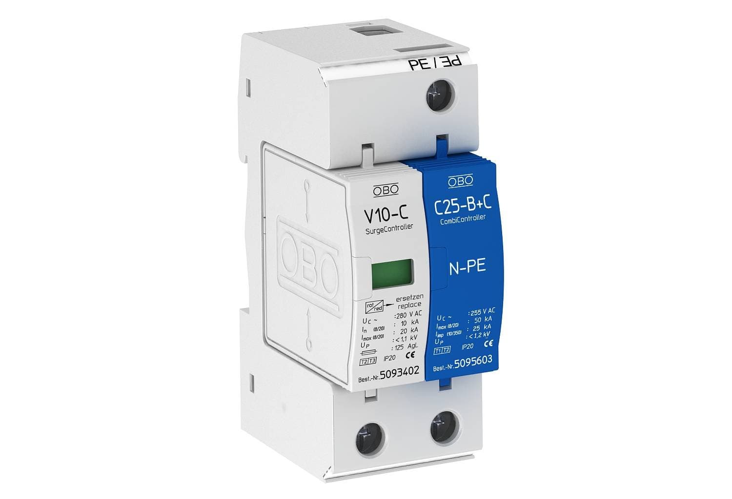 OBO Bettermann УЗИП для силовых сетей 1+NPE (Класс II+III), 280 В 5093418