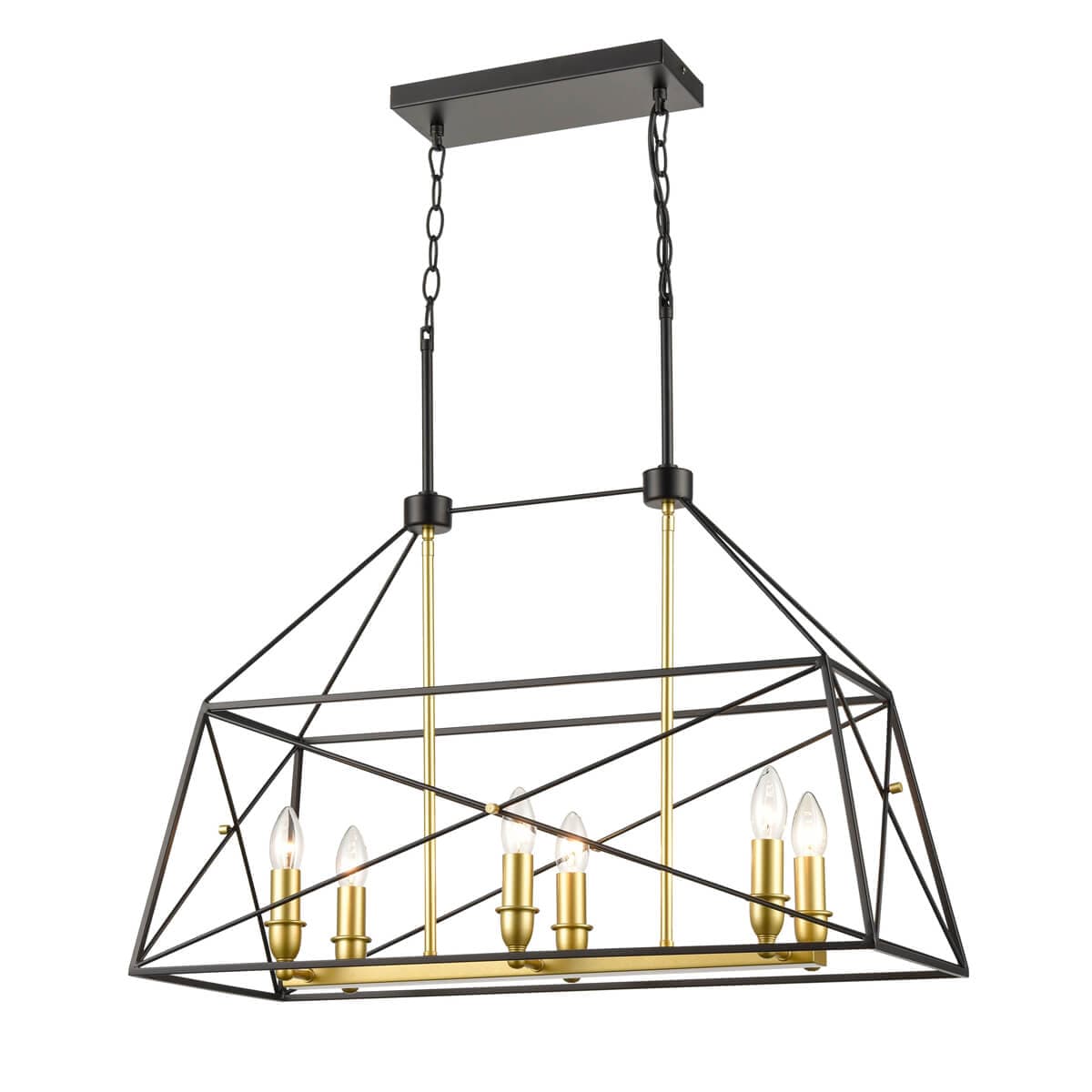 Vele Luce Clemente Светильник подвесной Classic L760*W300*H535/1635 черный, золото | black, gold металл | metal VL4272P06