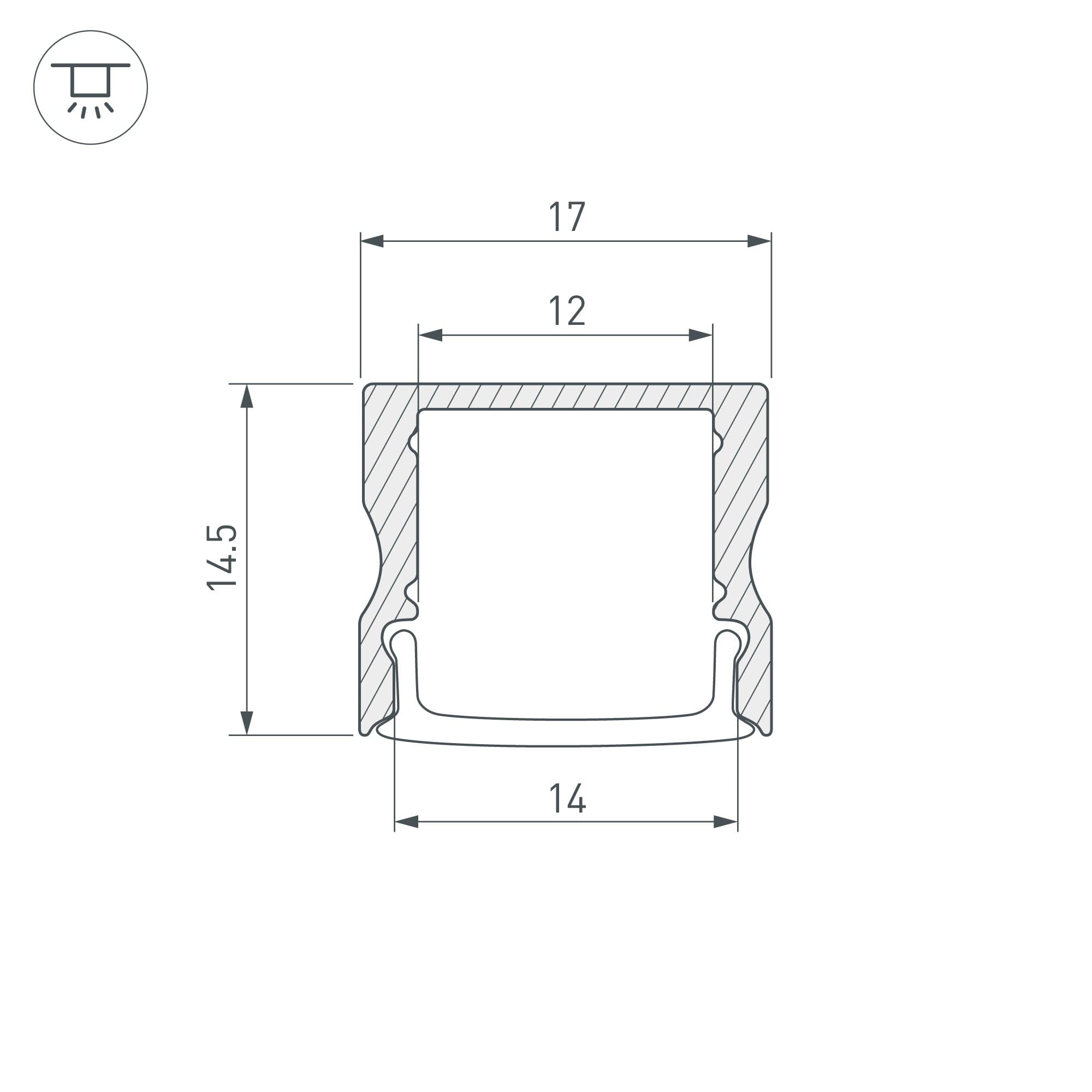 Arlight Профиль ARH-LINE-1715-2000 ANOD GOLD (Алюминий) 039988 — миниатюра 3