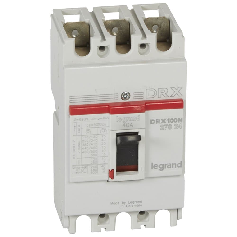 Legrand DRX125 Автоматический выключател 3Р 40A 20KA термомагнитный расцепитель 027024