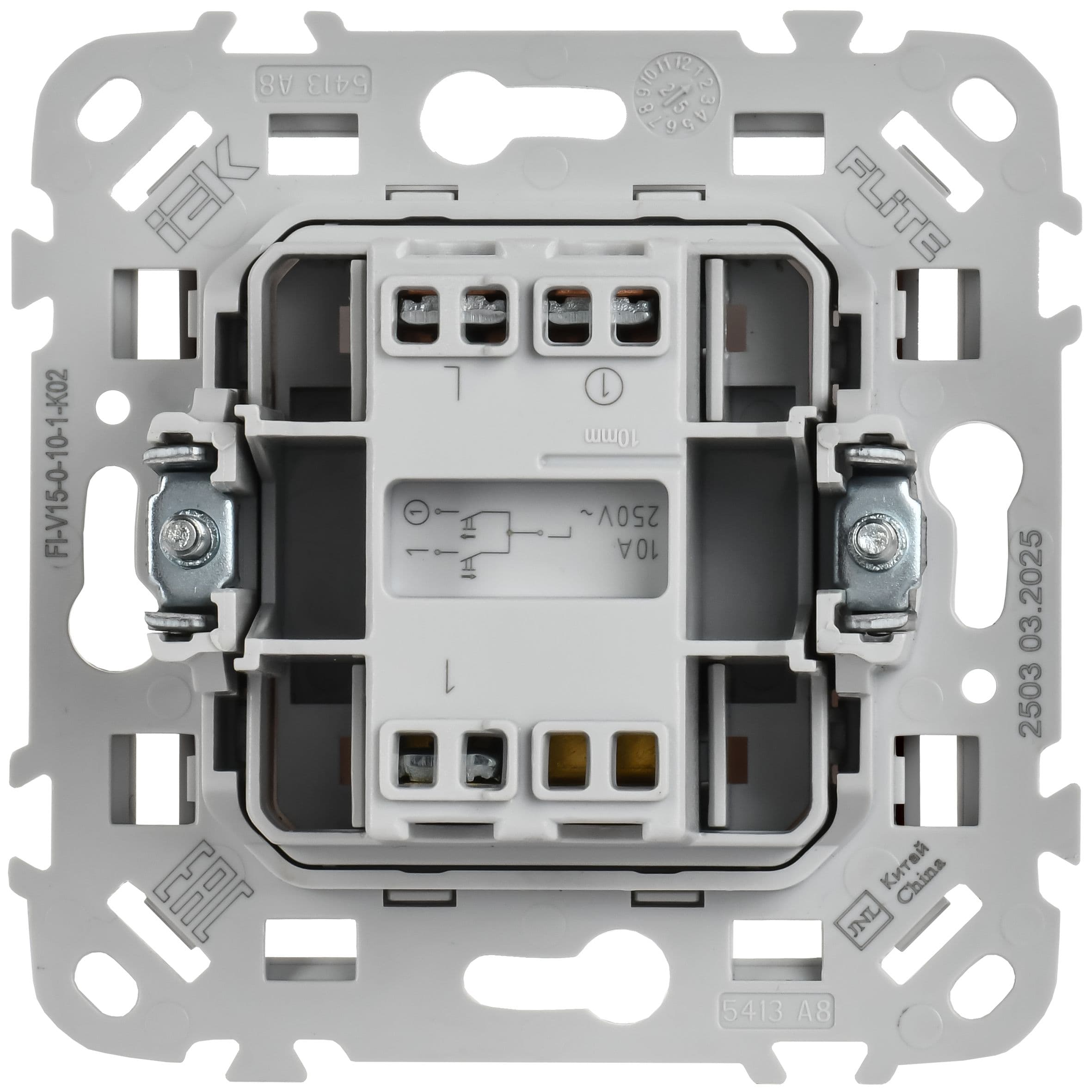 IEK FLITE Черный Выключатель жалюзи 10А — миниатюра 3