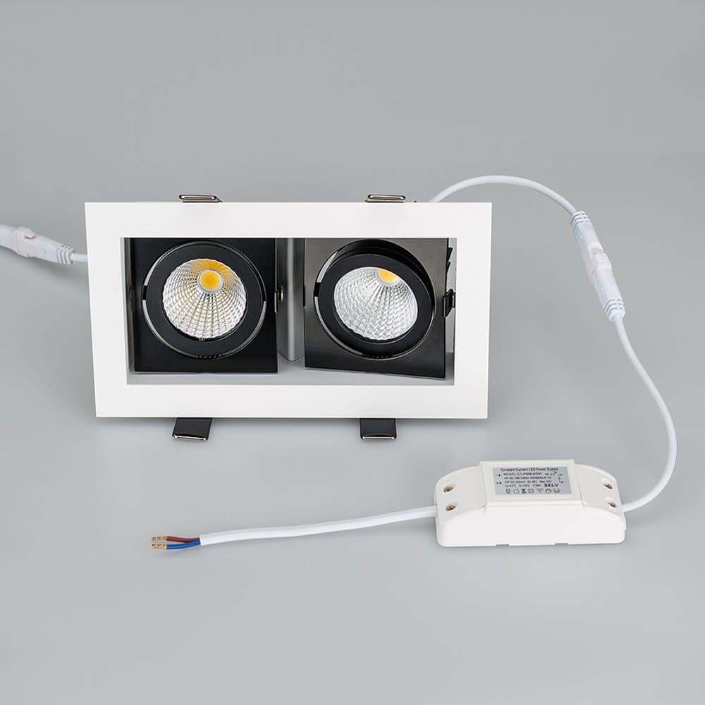 Arlight Светильник CL-KARDAN-S180x102-2x9W Warm (WH-BK, 38 deg) (IP20 Металл, 3 года) 024130 — миниатюра 4