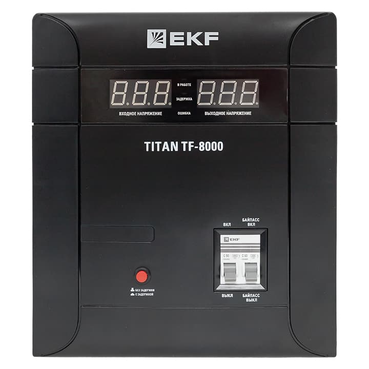 Стабилизатор напряжения электронный напольного исполнения TITAN -TF-8000 EKF — миниатюра 2