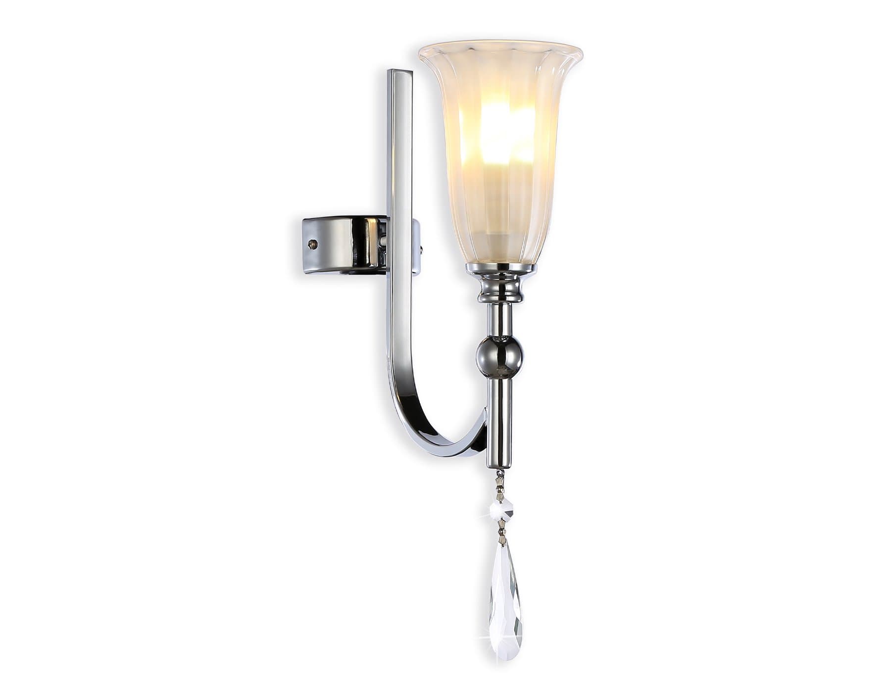 Ambrella Настенный светильник с хрусталем TR3253 CH/FR хром/белый матовый E14 max 40W 375*100*225