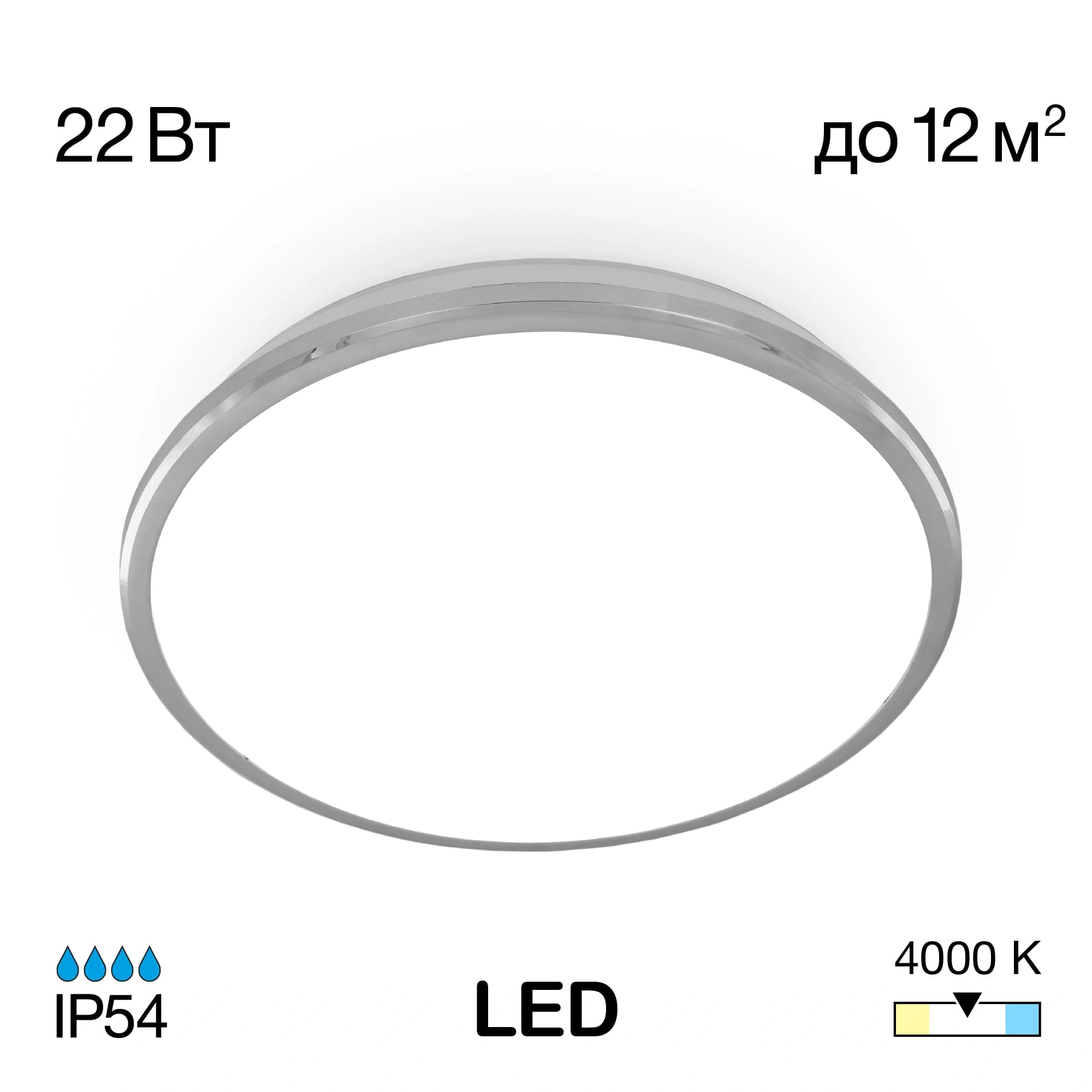 Citilux CL702221N Луна Хром LED Светильник Наст.-Потол — миниатюра 1