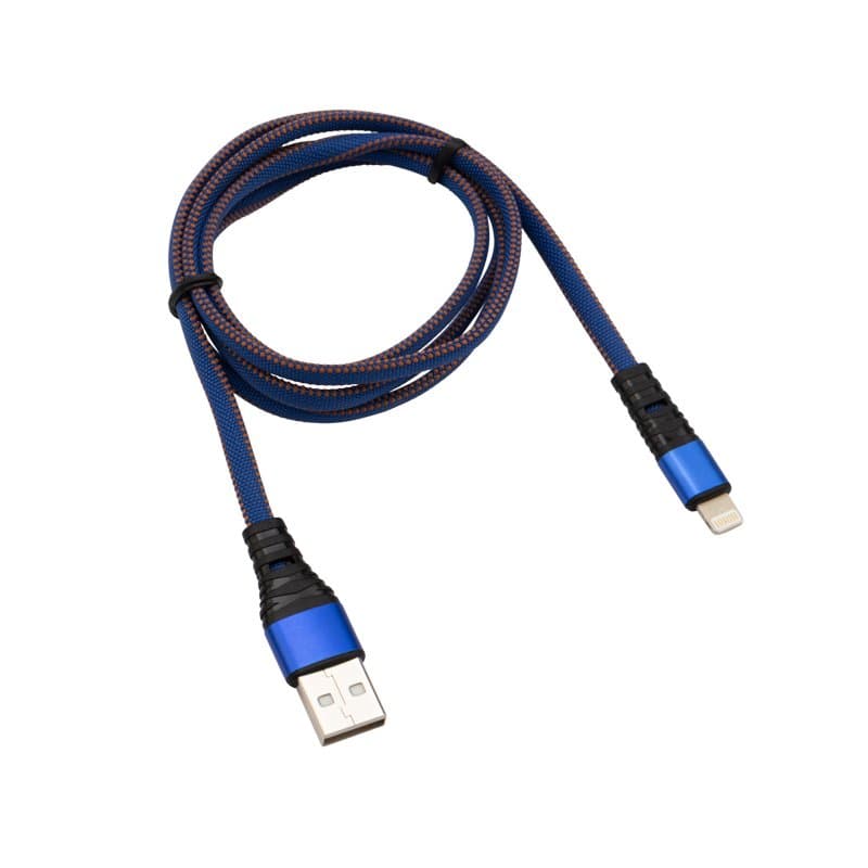 Кабель USB-Lightning для iPhone/2,4A/1m/flat denim/ Rexant 18-7053