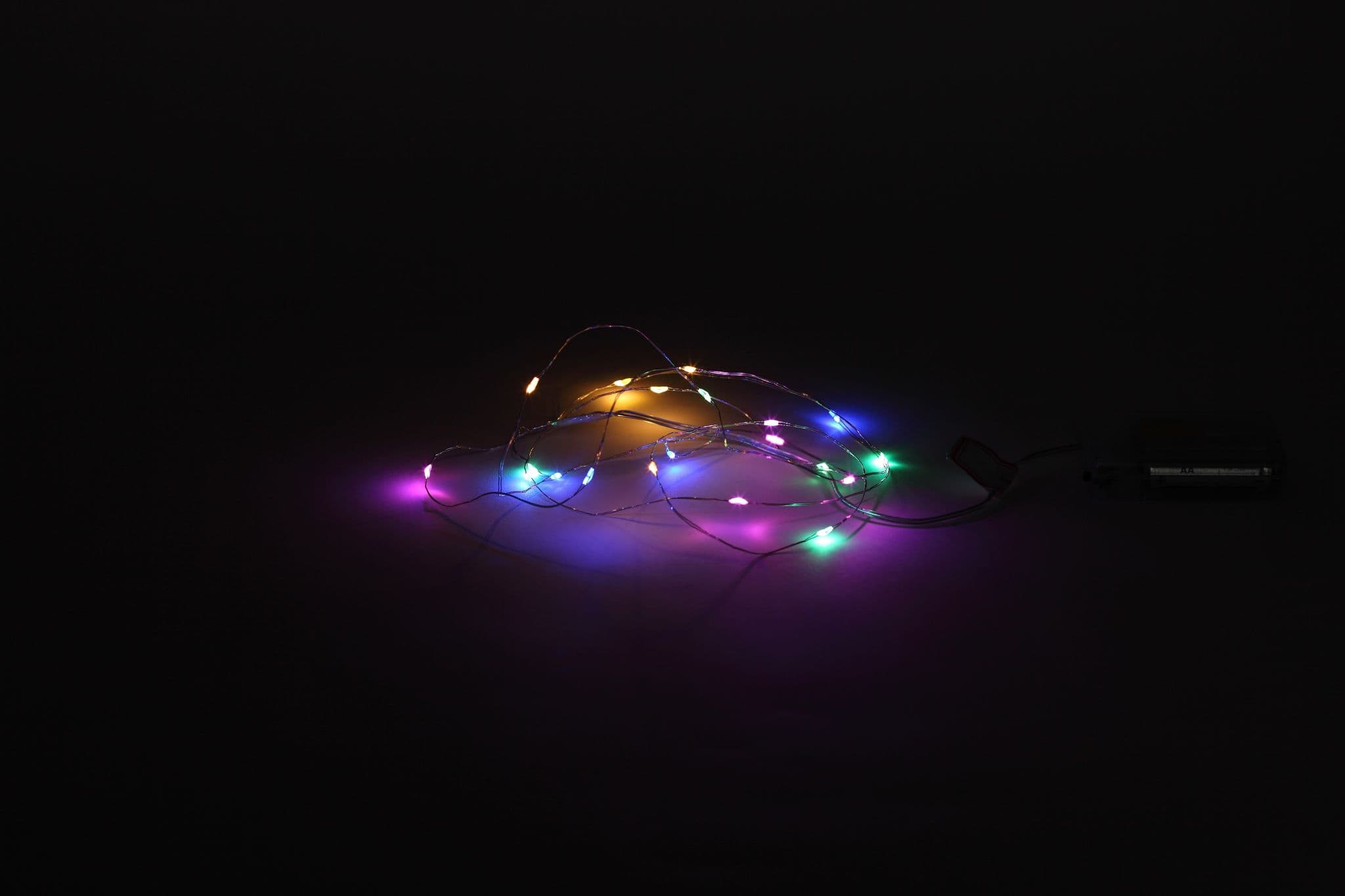 ЭРА ENIN-2M Гирлянда LED Нить 2 м мультиколор, АА, IP20 — миниатюра 2
