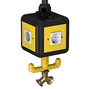 OBO Bettermann Блок питания подвесной VH-4 укомплектованный 4 розетки + сжатый воздух, 140x140x1100мм черно-желтый 6109812 — миниатюра 2