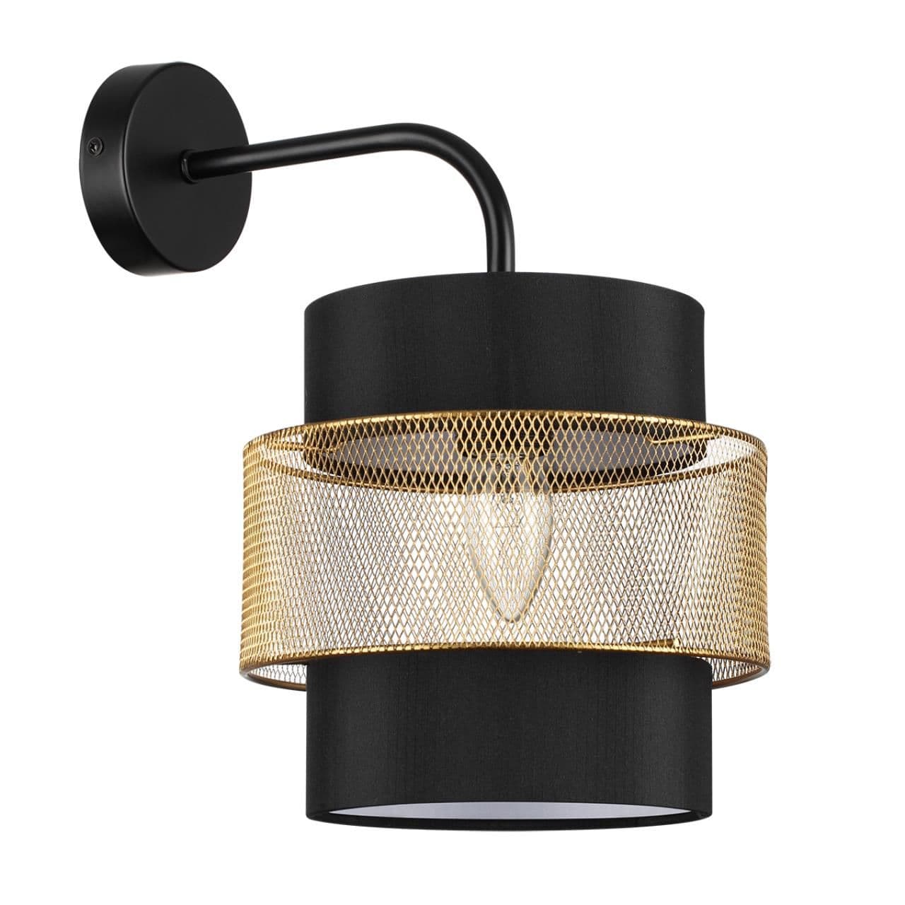 Lumion 8003/1W MODERNI LN24 черный/черный, золотой металл/металл, текстиль Бра Е27 60W 220V ANIMAISA