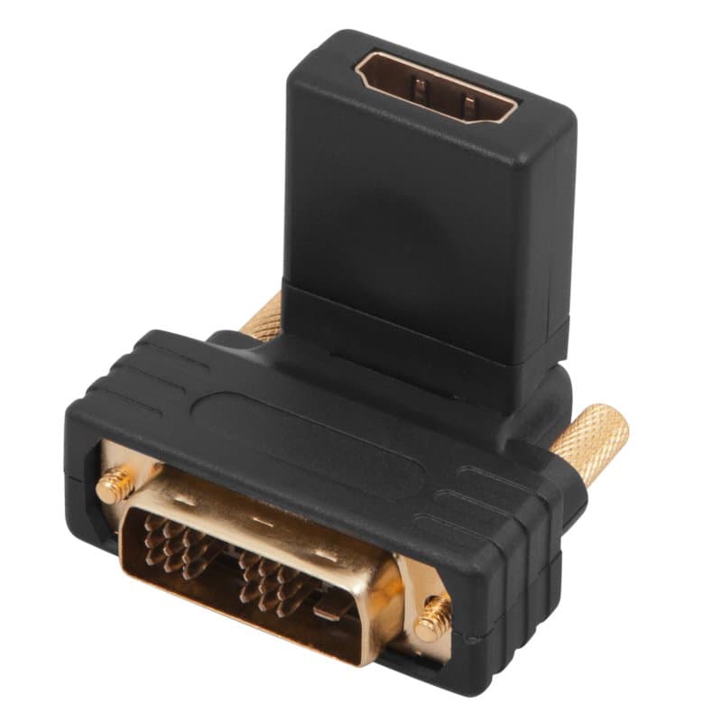 ПереходНИК шт.DVI-D - гн.HDMI поворотный GOLD Rexant 17-6812 — миниатюра 1