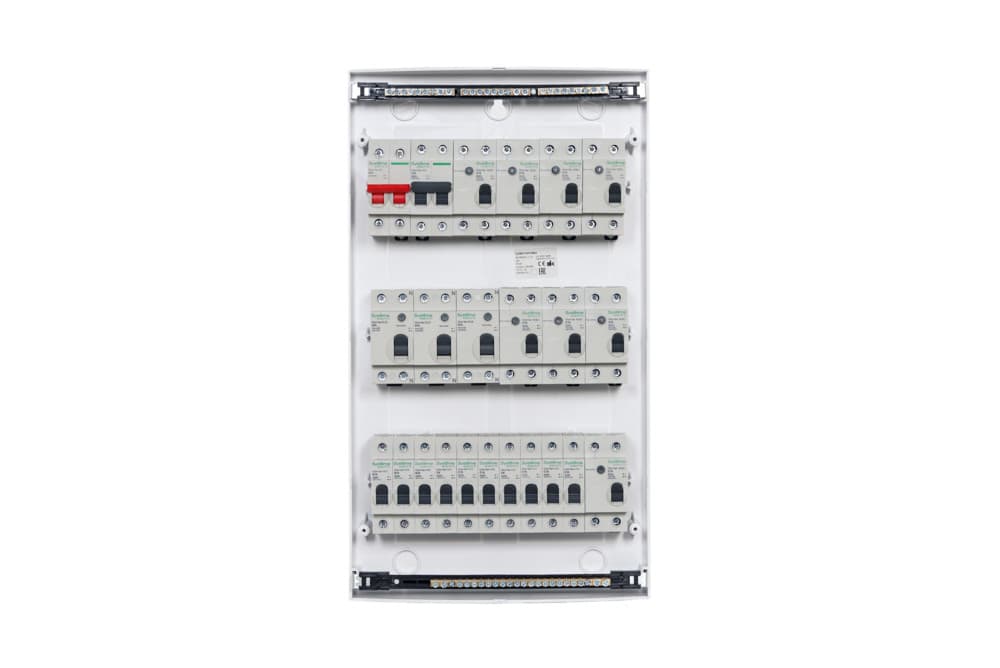 Systeme Electric City9 Корпус навесной с прозрачной дверью 3ряд/36мод, IP40, IK07, 80А, 2 клеммы — миниатюра 4