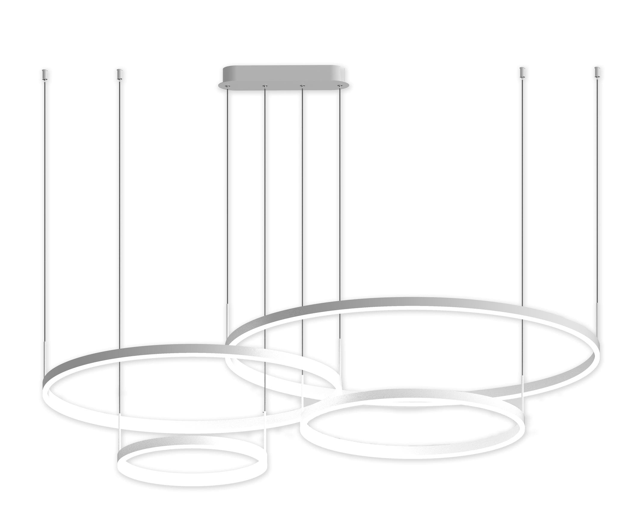 Kink Light 08204,01PA(4000K) Подвес Тор белый w150*100 (d40+60+80+100) h150 Led 174w (4000K) диммируемый с пультом ДУ