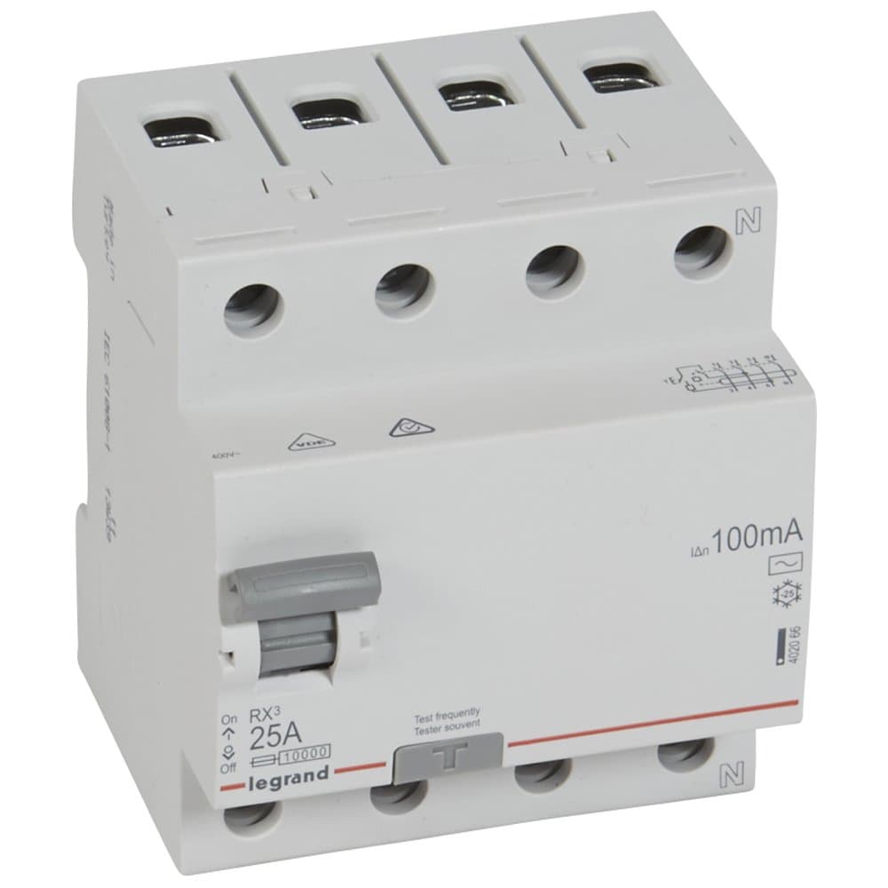 Legrand RX3 УЗО 4P 100мА 25А (AC) 402066 — миниатюра 1
