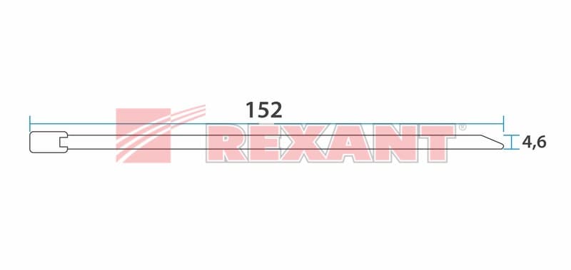 Хомут стальной 152 x 4,6 мм 50 шт Rexant 07-0158 — миниатюра 2