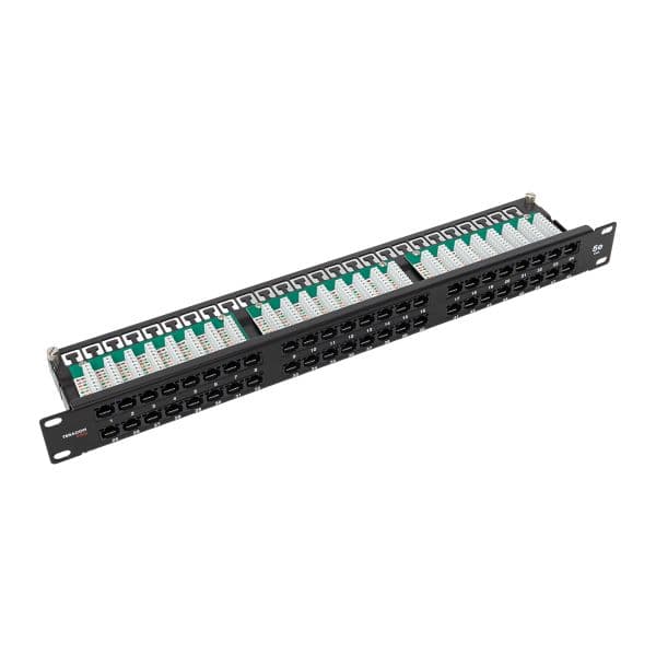 EKF Патч-панель высокой плотности TERACOM PRO 19'' Cat.5E 1U неэкранированная UTP 48 портов RJ-45 Dual IDC с органайзером — миниатюра 6