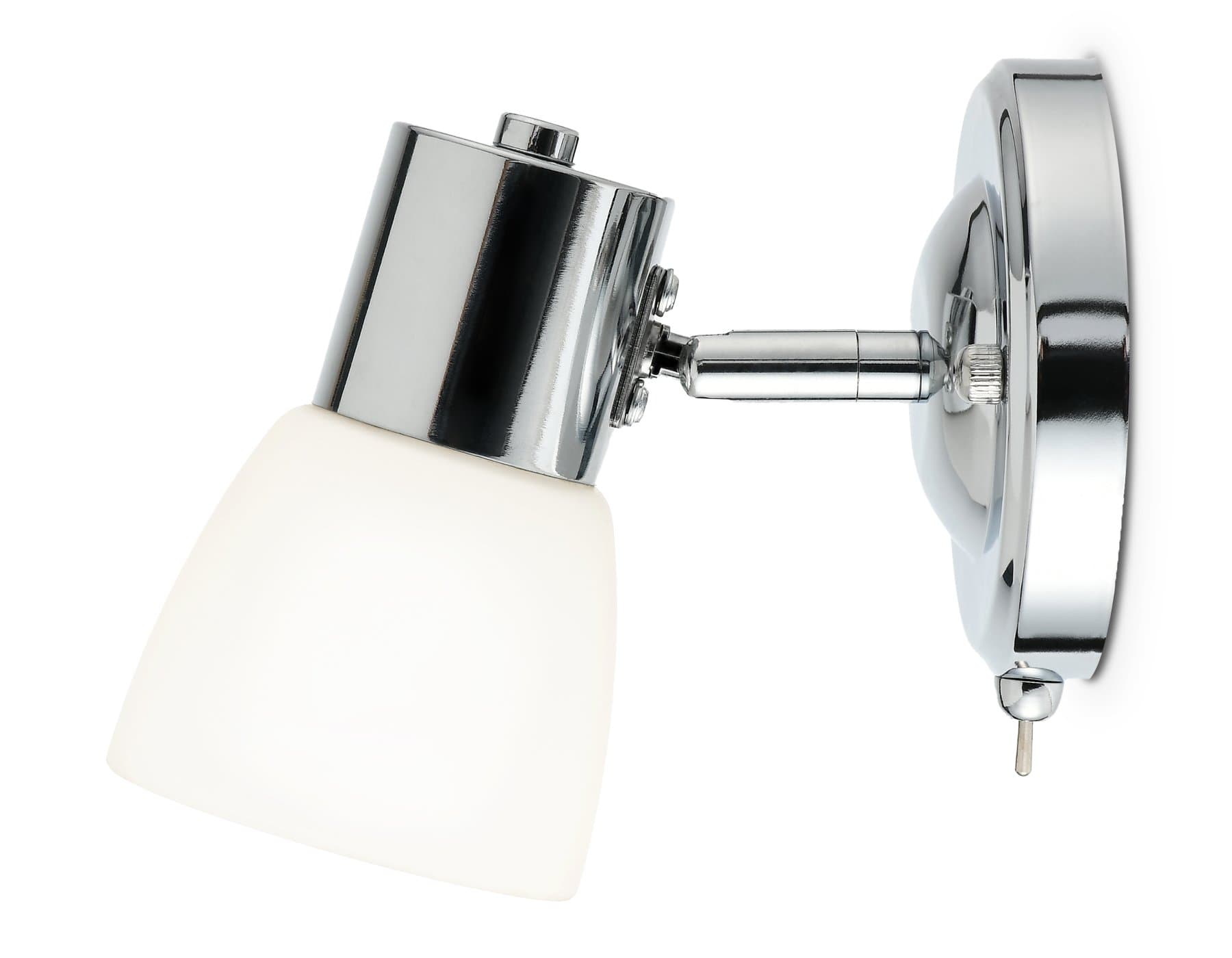 Ambrella Накладной спот с выключателем TR3961 CH/FR хром/белый матовый E27 max 40W 118*105*200