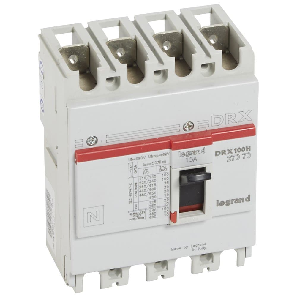 Legrand DRX125 термомагнитный 15A 4П 36KA 027070 — миниатюра 2