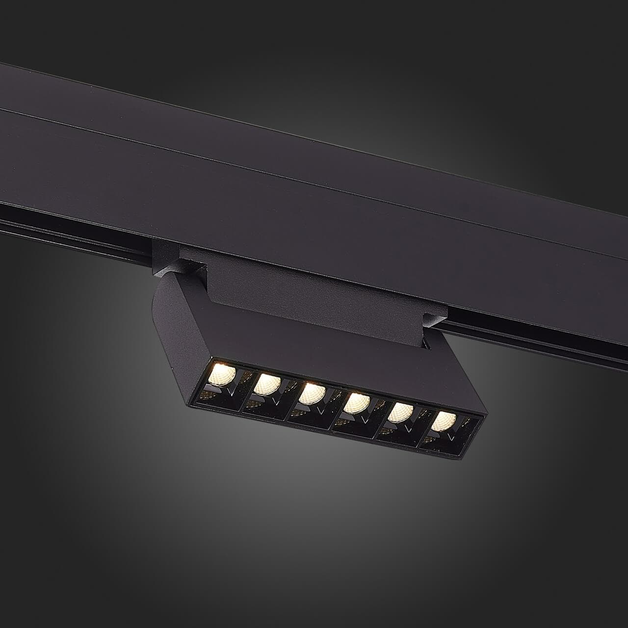 ST Luce ST364.436.06 Магнитный трековый светильник Черный LED 1*6W 3000K 532Lm Ra>80 36° IP20 L120xW22xH108 48V — миниатюра 3
