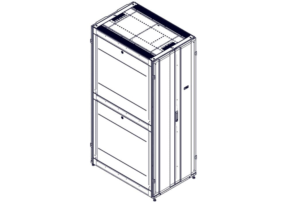 Systeme Electric Шкаф, серия Uniprom, 48U-800/1200, боковые панели 4шт, черный