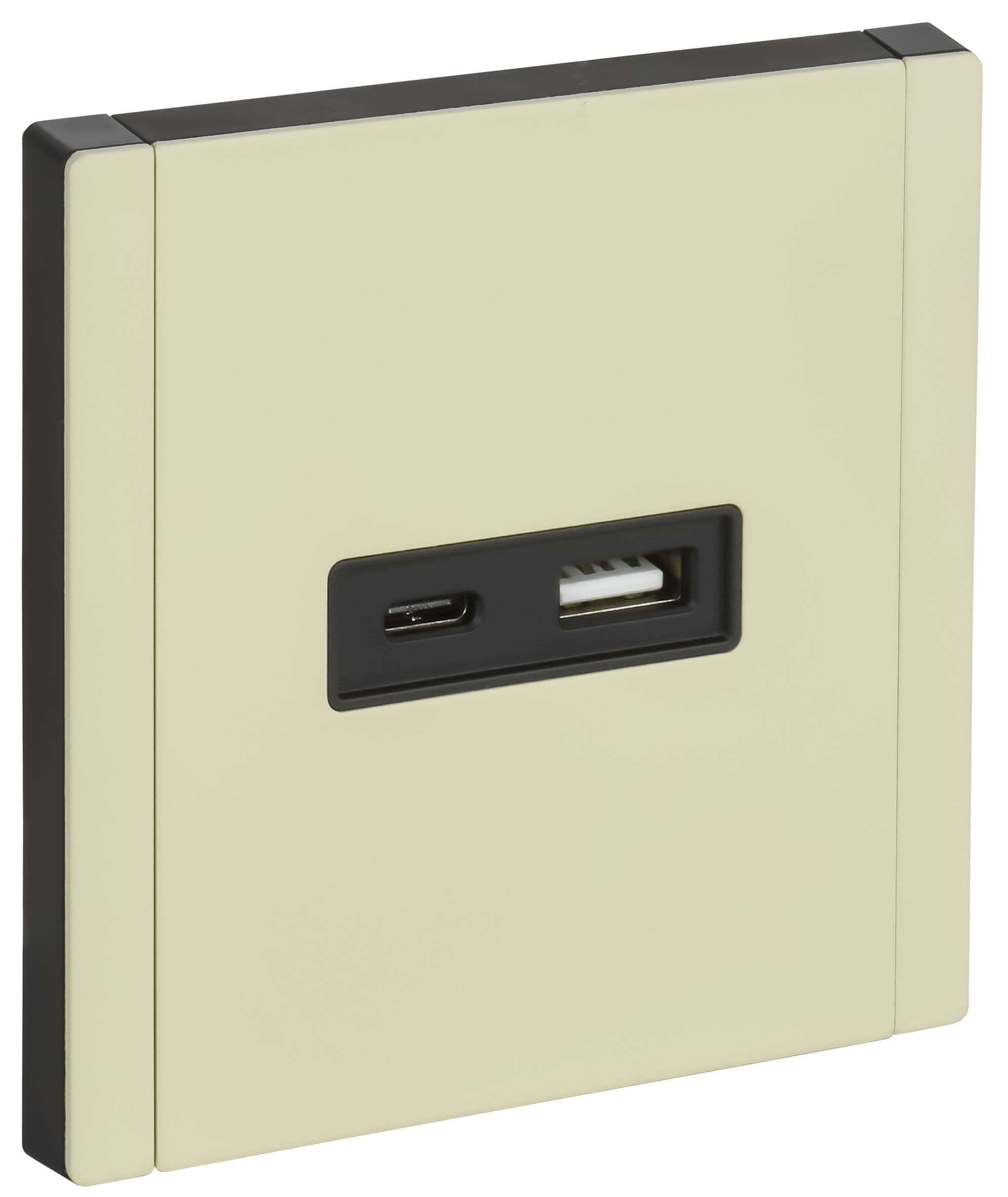 IEK FORTE&PIANO Металл Слоновая кость Розетка USB A+C 3,1А FP850M — миниатюра 1