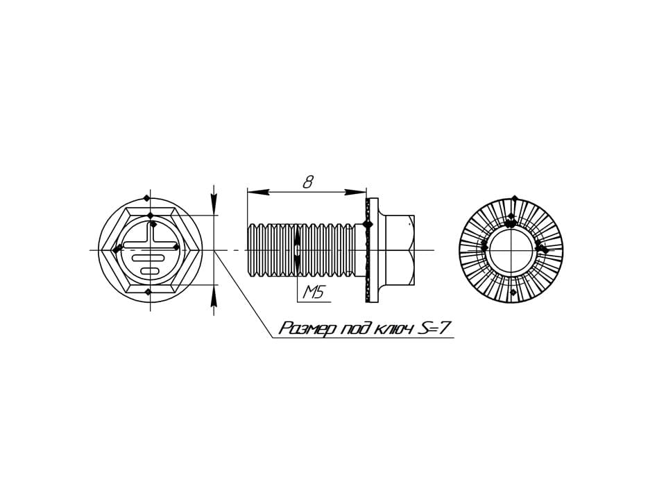 EKF PROxima Винт М5x8 TDZ (400 шт) — миниатюра 2