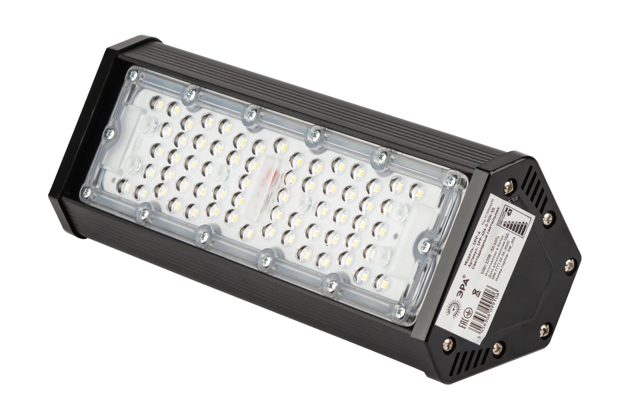 ЭРА SPP-404-0-50K-050 Cветильник cветодиодный подвесной IP65 50Вт 5250Лм 5000К Кп<5% КСС Ш IC