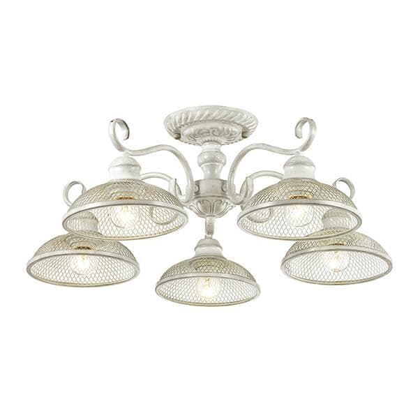 Lumion 3473/5C LN17 216 белый/зол.патина/металл Люстра потолочная E27 5*40W 220V ZEROME — миниатюра 1