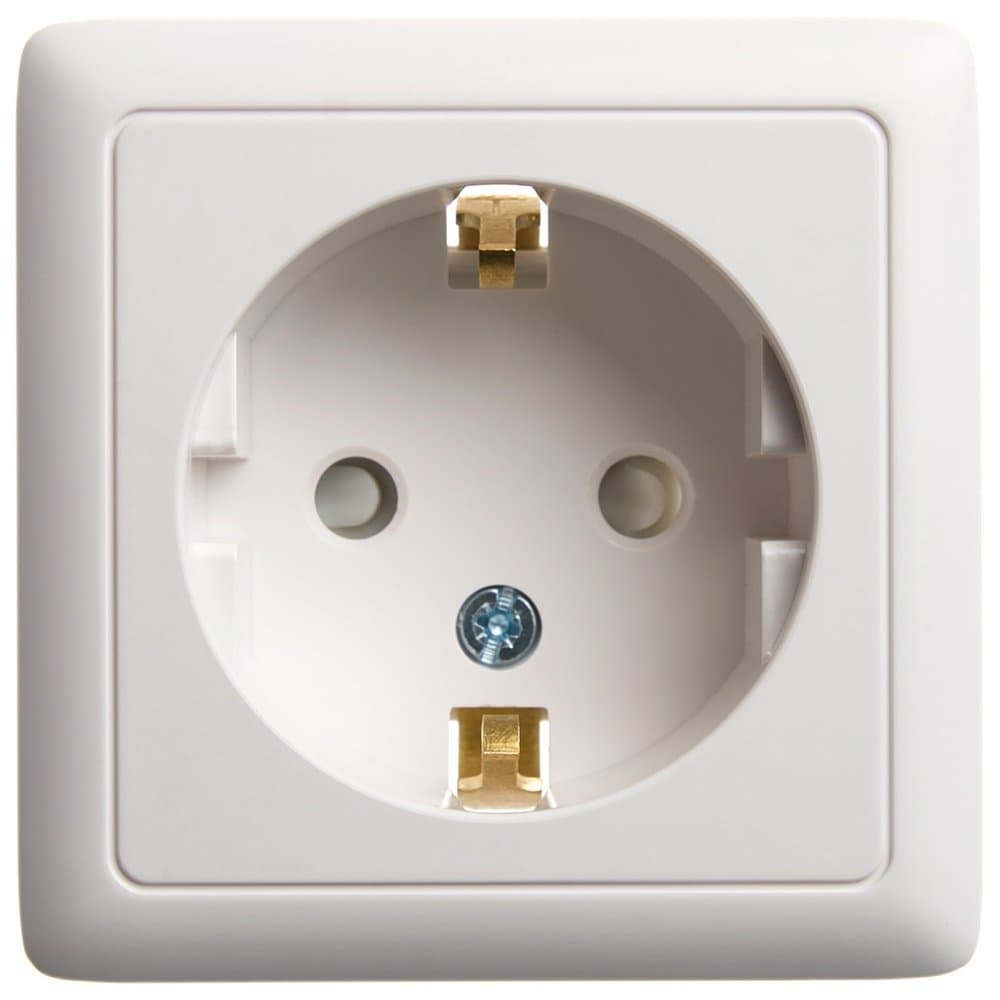 Systeme Electric Wessen ХИТ наруж Бел Розетка с/з со шторками, 16А, 250 — миниатюра 1