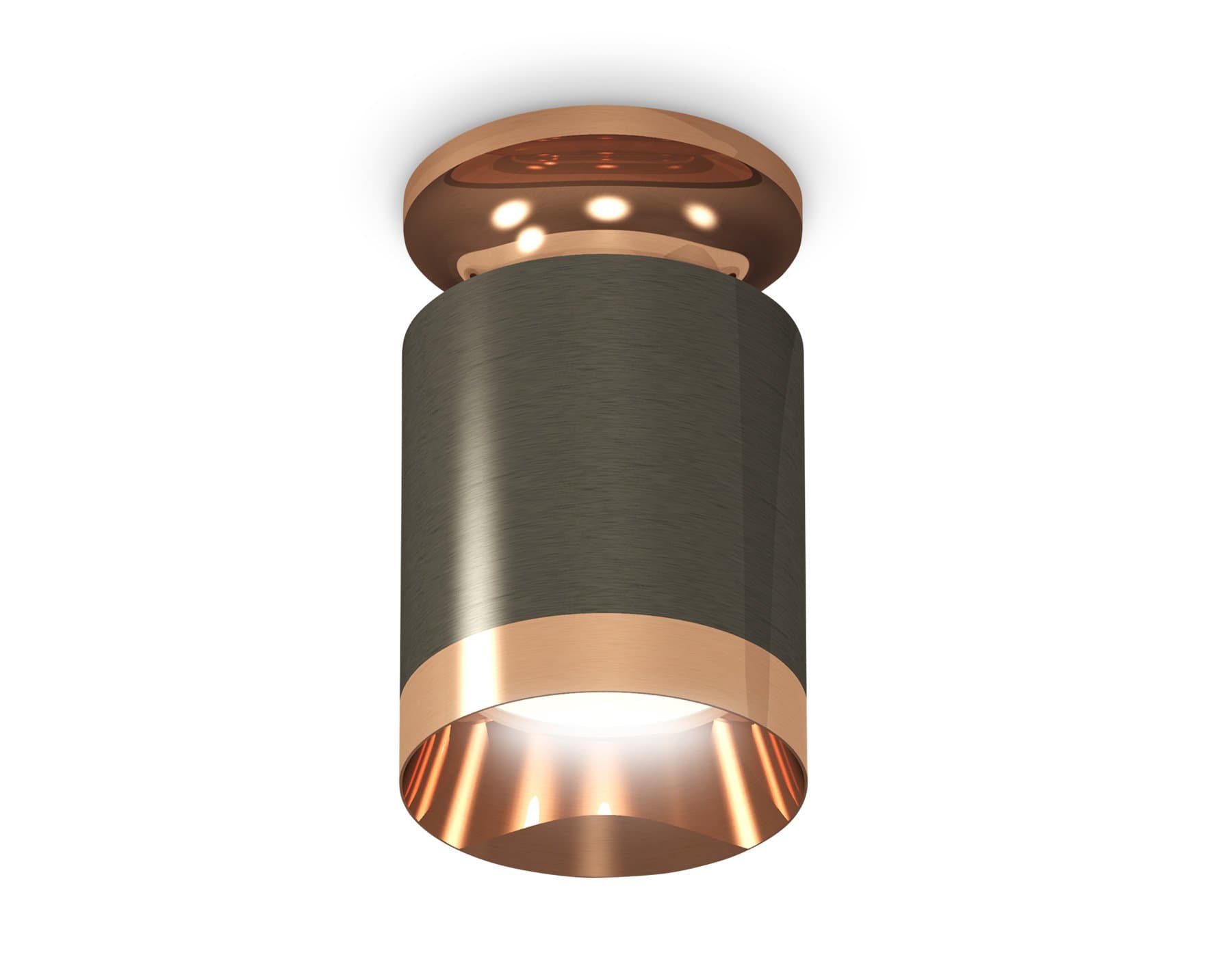 Ambrella Комплект накладного светильника XS6303160 DCH/PPG черный хром/золото розовое полированное MR16 GU5.3 (N6906, C6303, N6135) — миниатюра 1