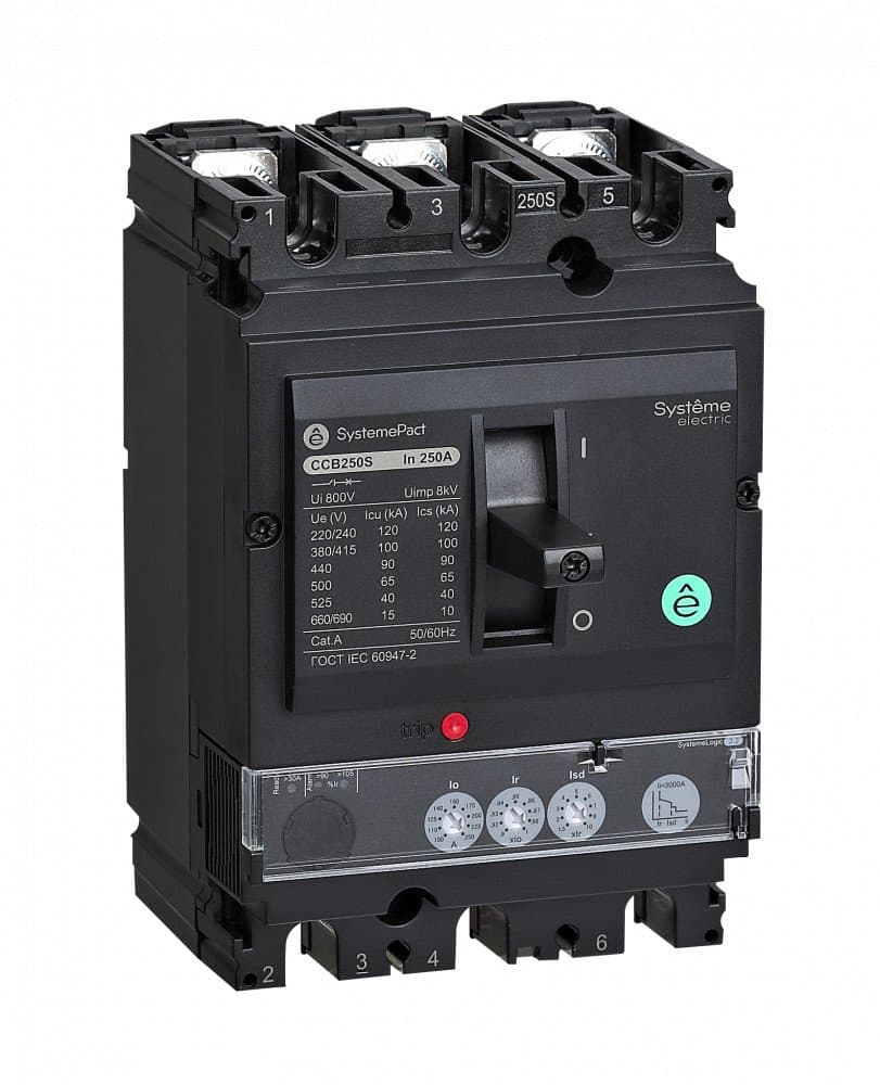 Systeme Electric Автоматический выключатель SYSTEMEPACT CCB250 50KA 3P3D S2.2 250A рычаг