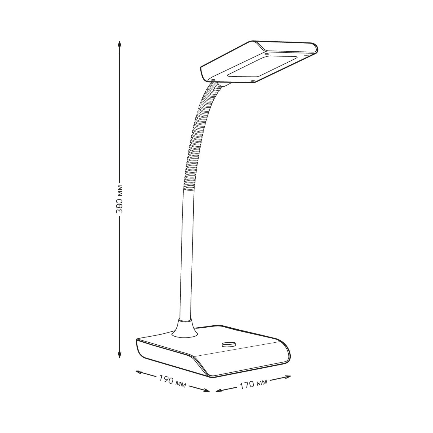 Gauss Светильник настольный модель GTL101 8W 550lm 4000K 220-240V белый c черным LED 1/20 GT1012 — миниатюра 4