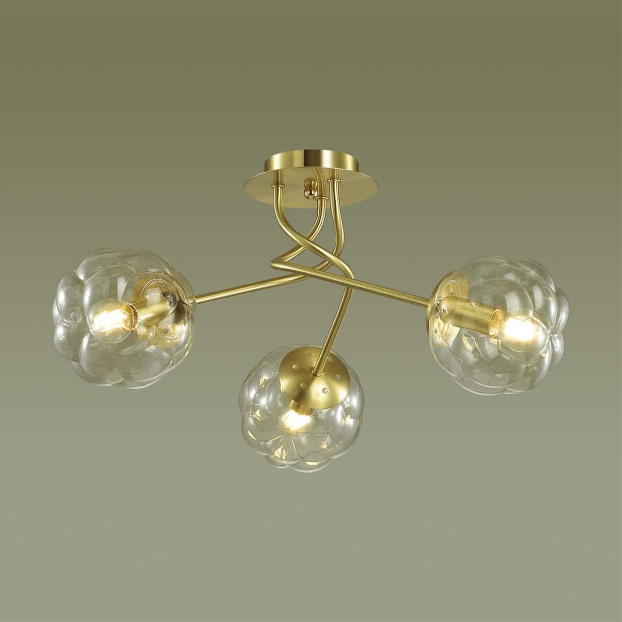 Lumion 4556/3C MODERNI LN21 золотой Люстра потолочная E14 3*40W 220V BREANA — миниатюра 3