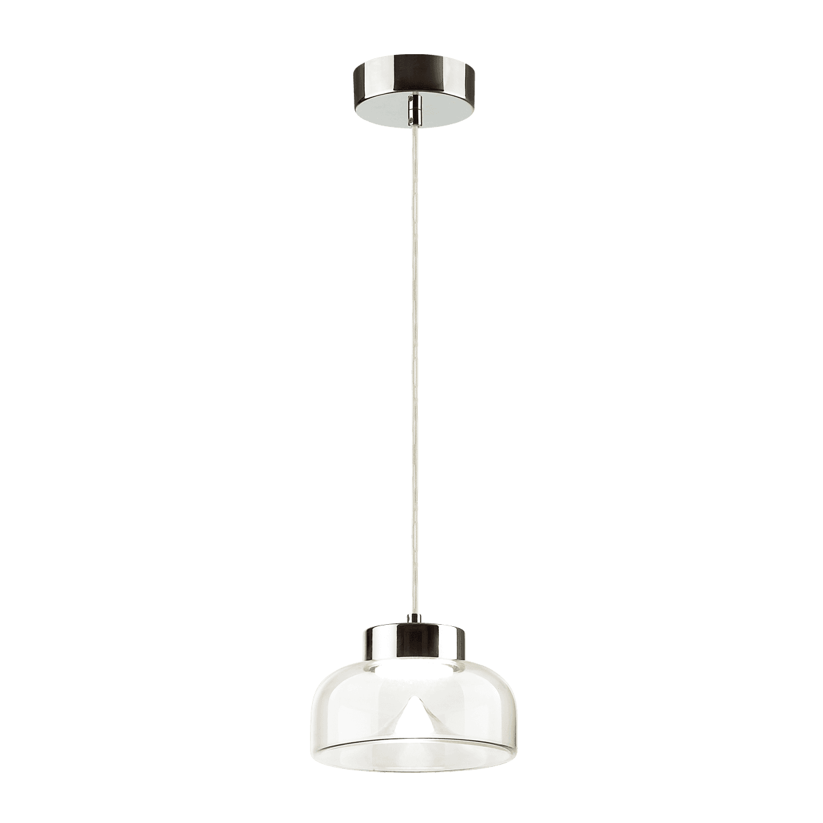 Odeon Light 4720/8L ODL20 13 хром/ прозрачный Подвес LED 4000K 8W 220V KALEO — миниатюра 2