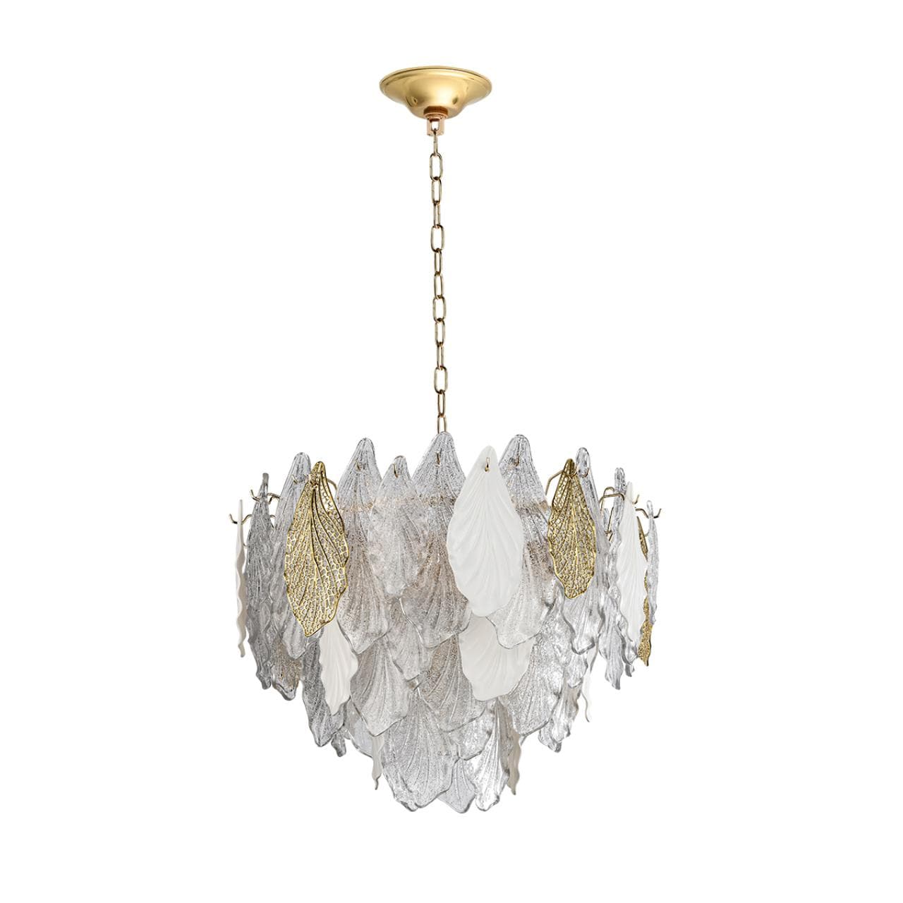 Odeon Light 5052/15 HALL ODL24 507 золото/белый/прозрачный/металл/стекло/фарфор/металл Люстра E14 15*40W LACE