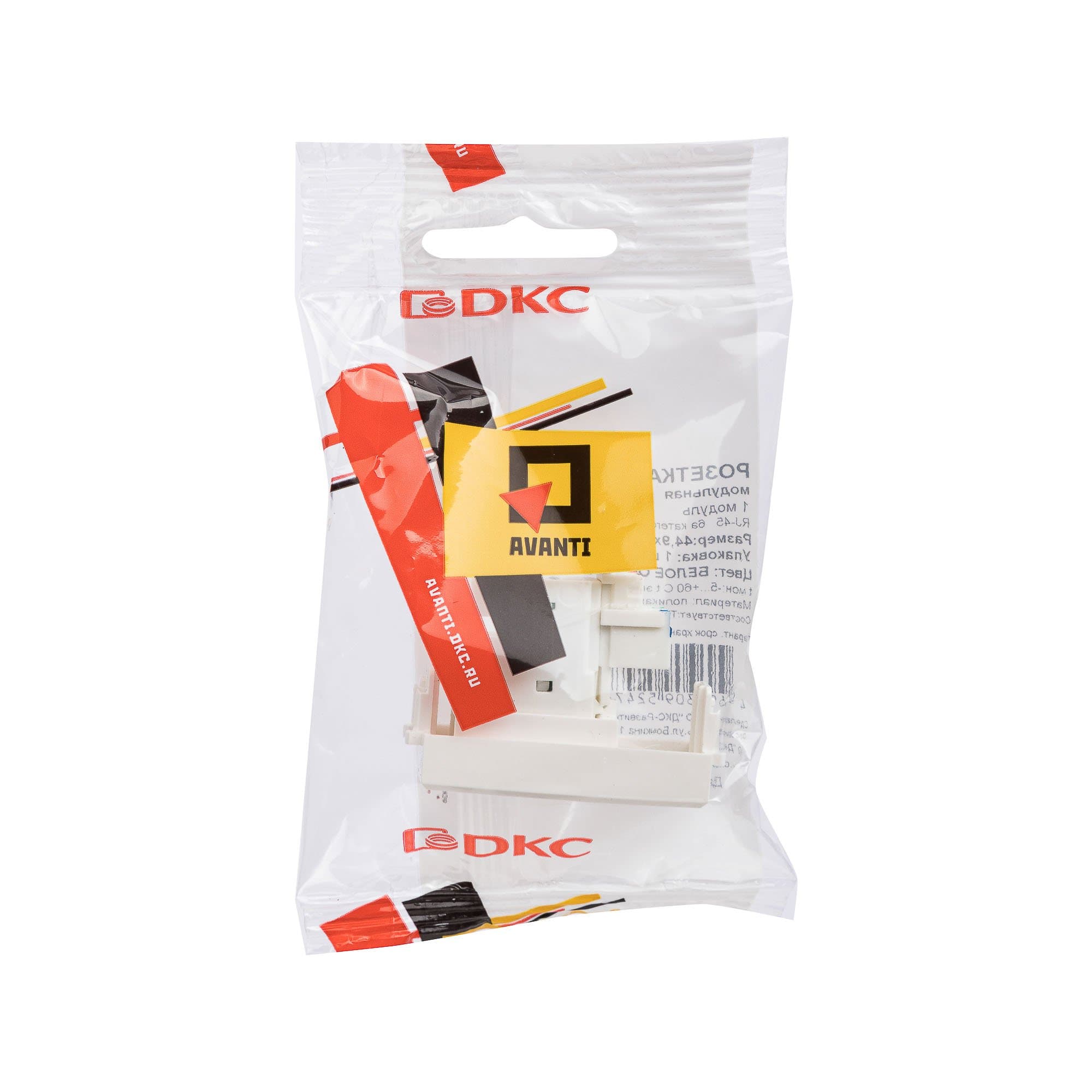 DKC Компьютерная розетка RJ-45 модульная, кат.6А, "Avanti", "Белое облако", 1 модуль 4400371 — миниатюра 8