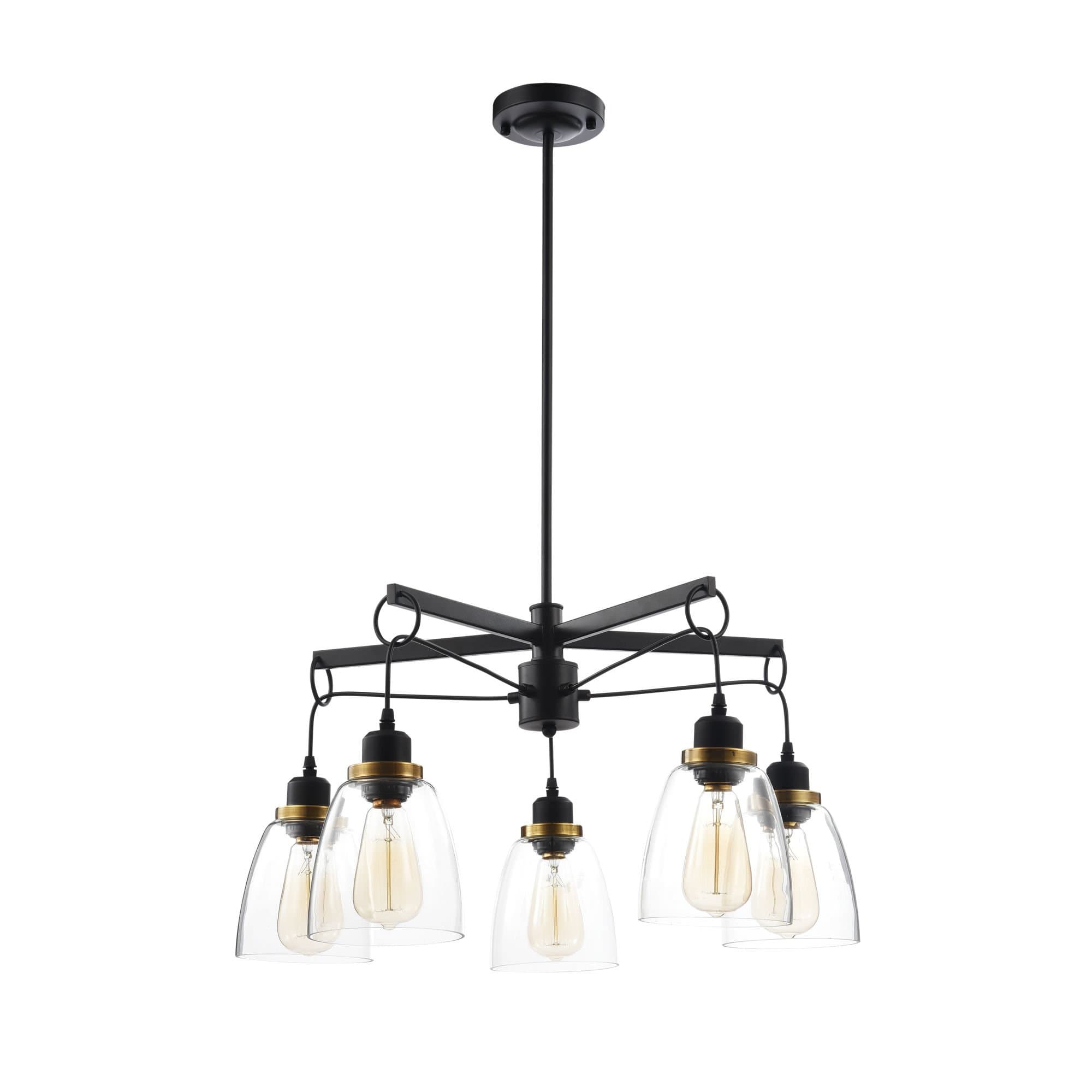 Freya Loft Louise Черный Люстра E27 60W FR4167-PL-05-BL — миниатюра 2
