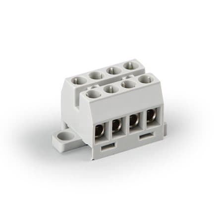 ENSTO Клеммный блок Compact 4-полюсный с защитой проводов, Cu 6 мм², 750 В KR8041