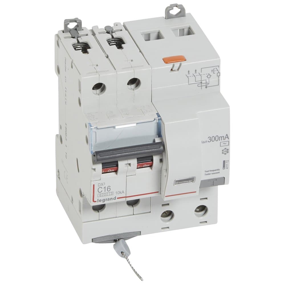 Legrand DX3 Автоматический выключатель дифференциального тока 2P 16А (С) 300MA-AC 4м 411172