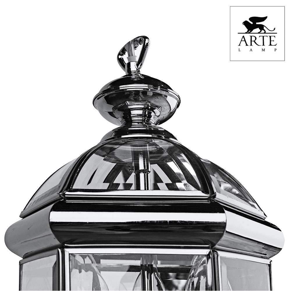 Arte Lamp Rimini Хром/Прозрачный Светильник подвесной 60W E14 A6505SP-3CC — миниатюра 3