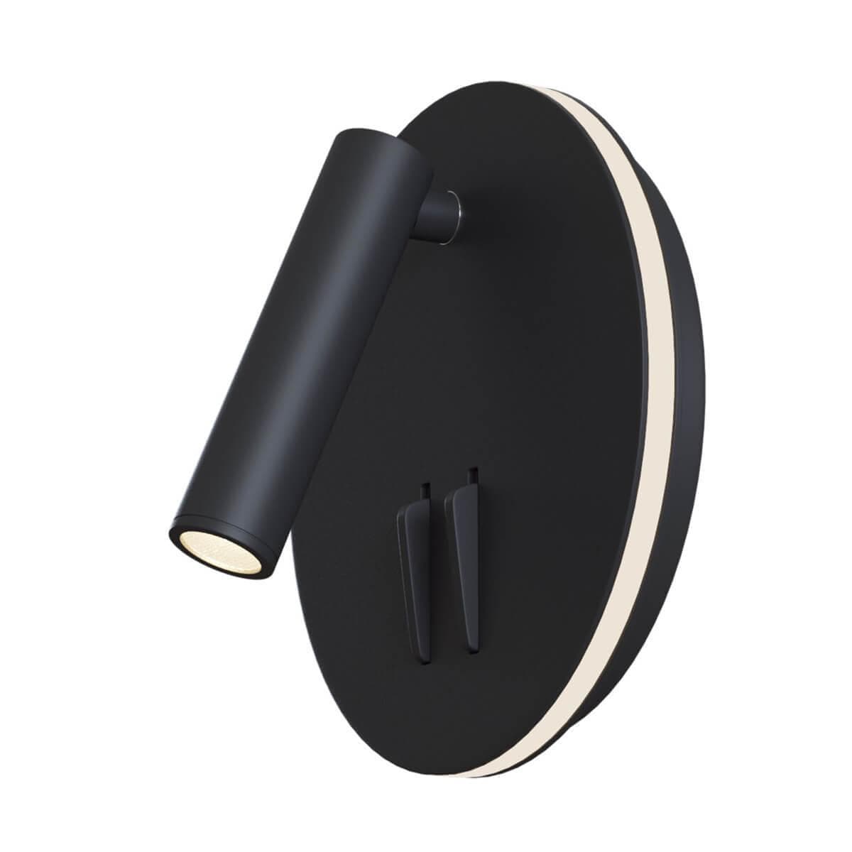 Maytoni Ceiling & Wall ios 176 Черный Бра LED 150-200Lm + LED 80-110Lm 6W + 3W C176-WL-01-6W-B — миниатюра 1