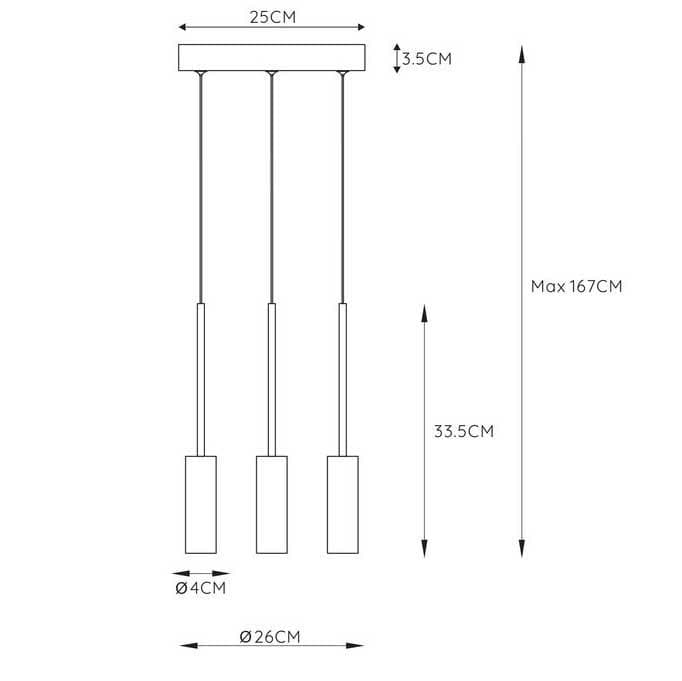 Lucide TUBULE Черный Подвесной светильник 24401/21/30 — миниатюра 3
