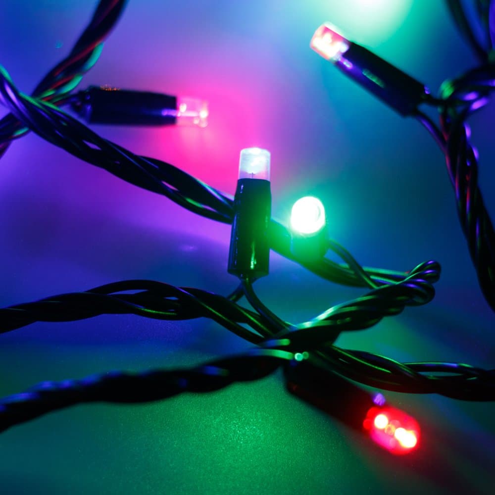 Arlight Светодиодная гирлянда ARD-STRING-PRO-10000-BLACK-100LED-LIVE RGB (230V, 7W) (Ardecoled, IP65) 025838 — миниатюра 3