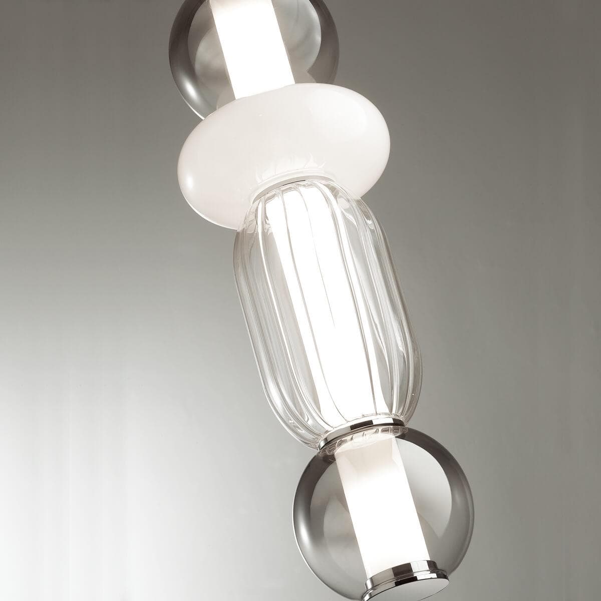 Odeon Light 4827/18L PENDANT ODL21 007 хром/дымчатый/белый/прозрачный Подвес LED 18W BEANS — миниатюра 3
