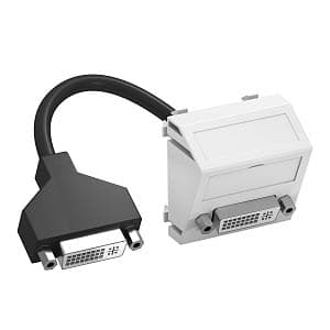 OBO Bettermann Розетка мультимедийная DVI, 1 модуль Modul45, 45х45 мм, белая 6104766 — миниатюра 2