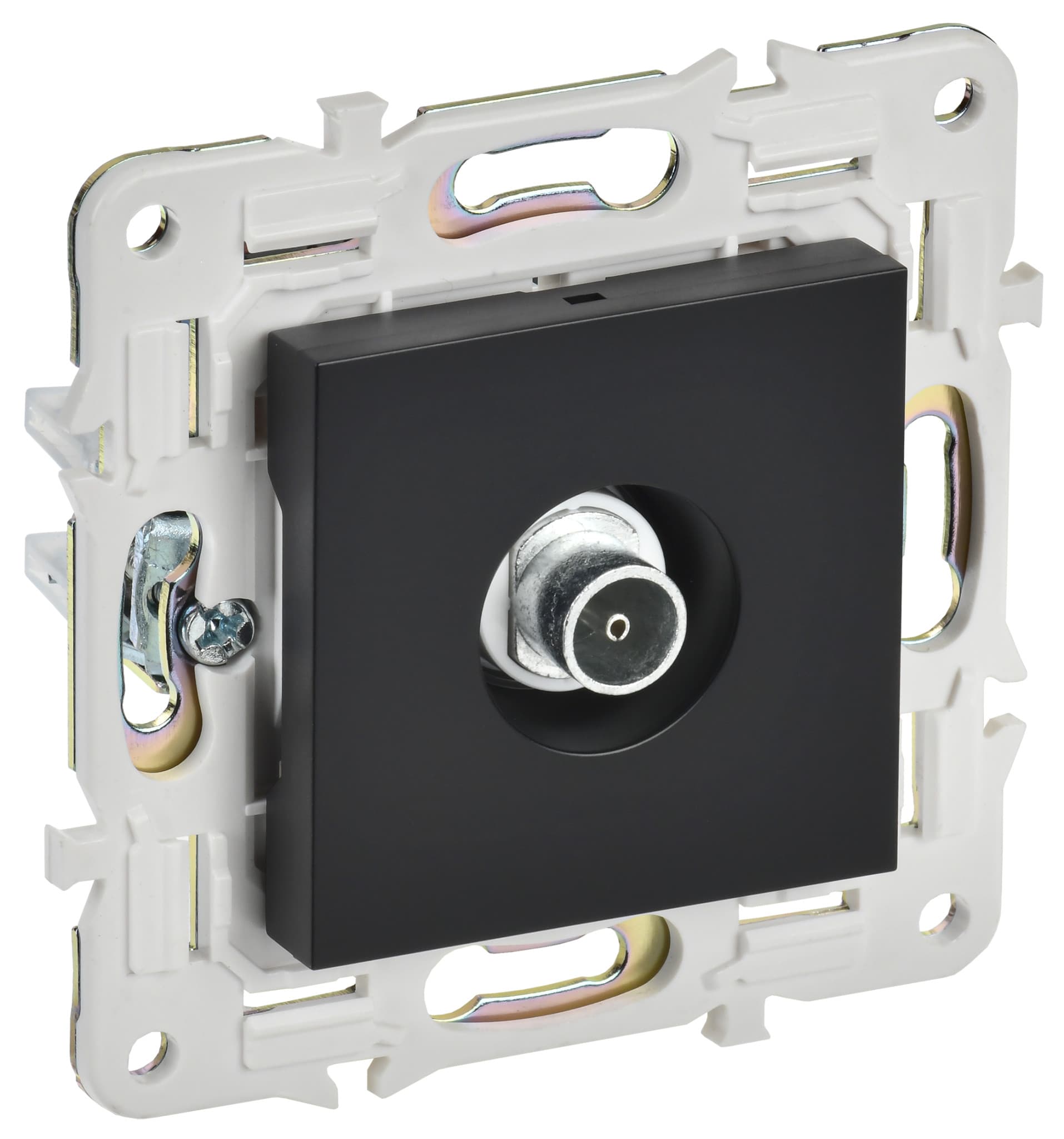 IEK SKANDY Черный Розетка TV оконечная SK-A12Bl